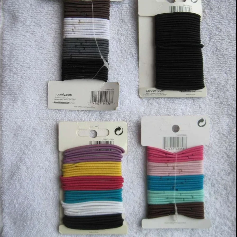 36 Goody Ouchless Citrus Twist Color Thin No Metal Elastic Hair Bands Ponytailer